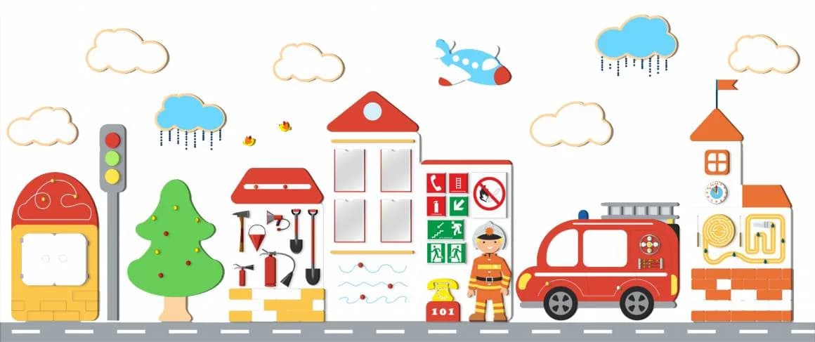 Комплект декоративно-развивающих панелей "Служба спасения"