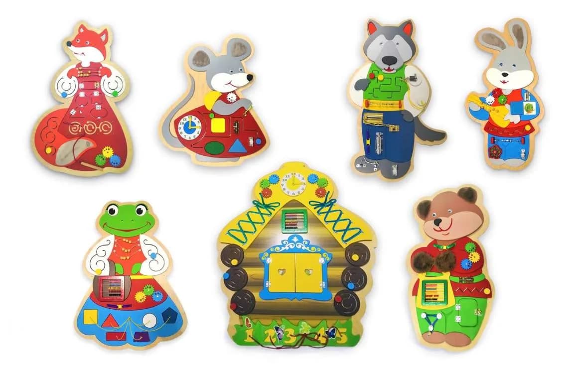 Комплект бизибордов "Сказка Теремок"