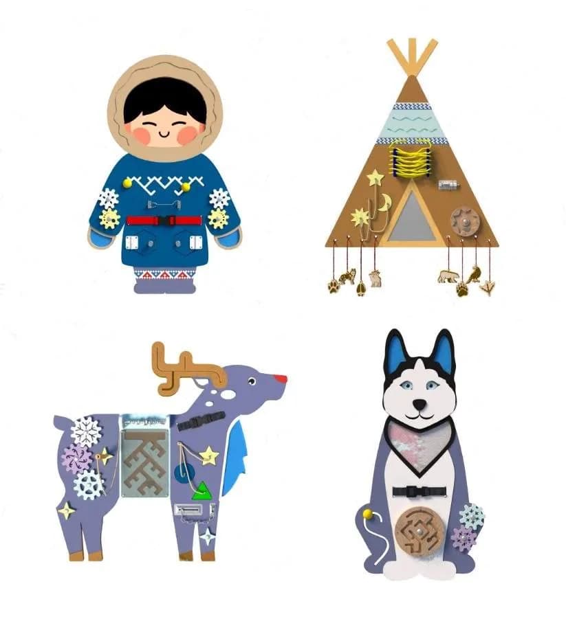 Комплект бизибордов "Сказки Севера"