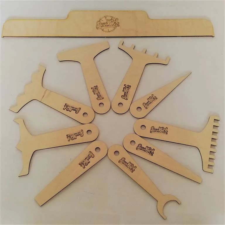 Набор инструментов для рисования песком (10 шт