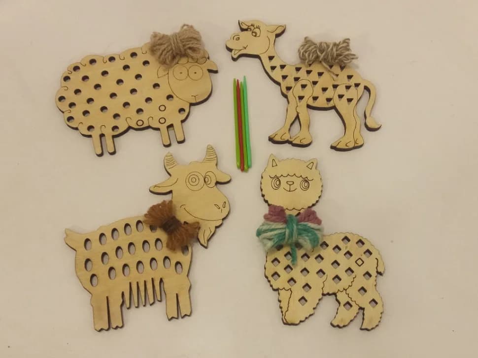 Шнуровка "Зверушки" (4 шт)