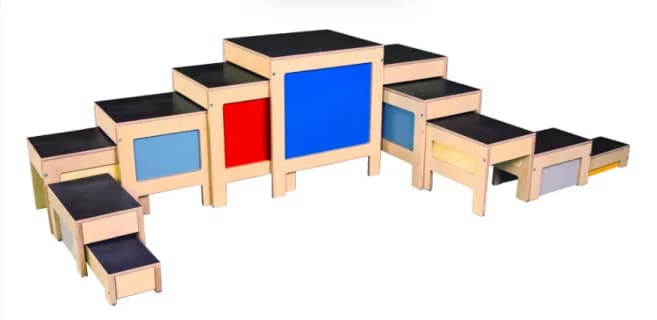 Комплект цветных табуреток для активной терапии (11 шт, цветные)